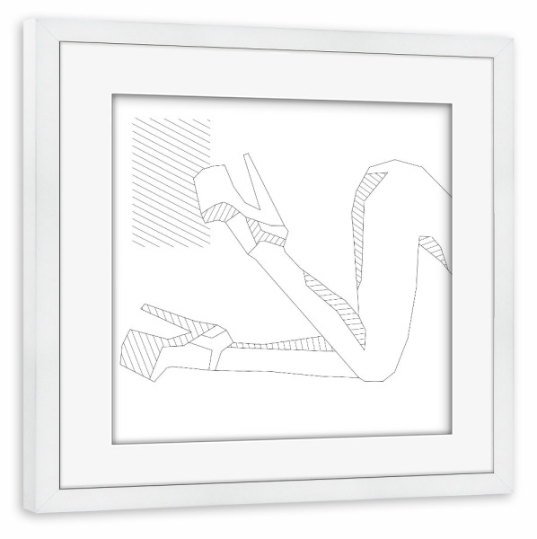 Poster mit Rahmen weiß "Legs Minimal" artboxONE - Menschen,Fashion