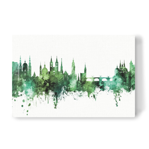 Leinwandbild "Würzburg Germany Skyline Green" artboxONE - Städte