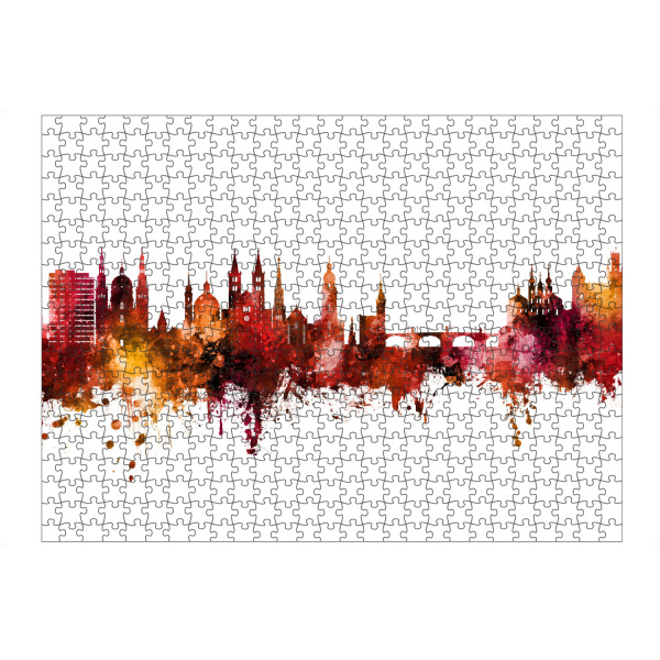 artboxONE Puzzle "Würzburg Germany Skyline Red" artboxONE - Städte