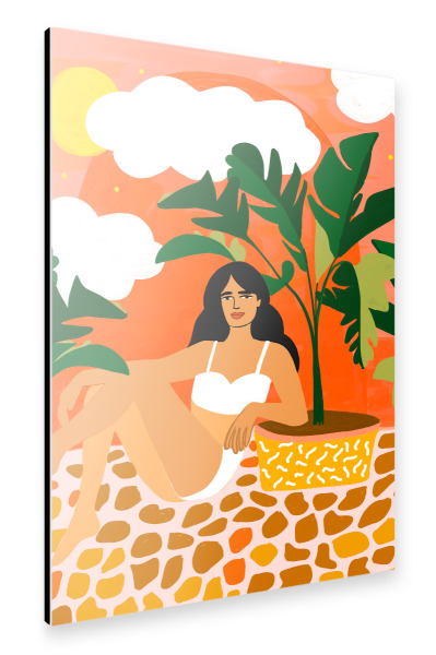 Alu-Dibond "Life With Banana Trees" 30x20 cm artboxONE
