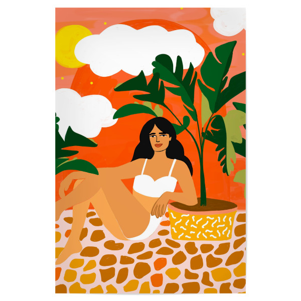 Poster "Life With Banana Trees" artboxONE - Menschen,Fashion