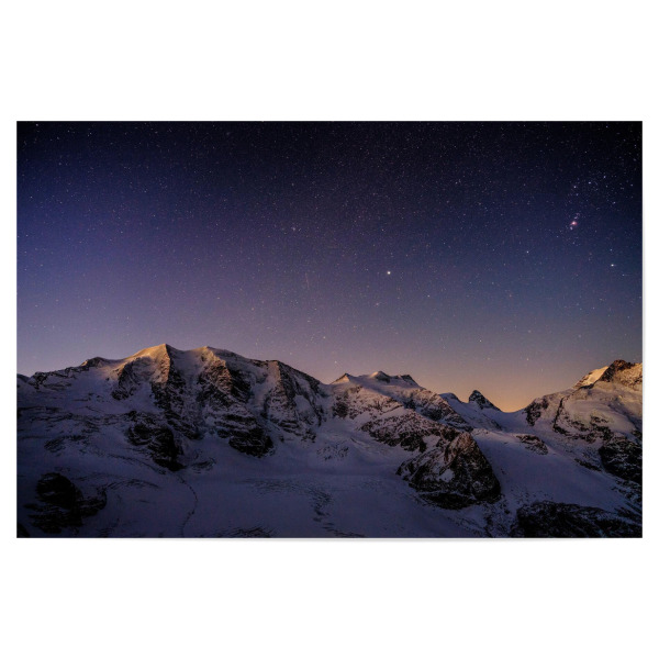 Poster 30x20 cm "Piz Palu mountain peak at night" artboxONE - Natur,Reise