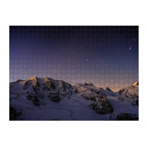 artboxONE Puzzle "Piz Palu mountain peak at night" artboxONE - Natur,Reise