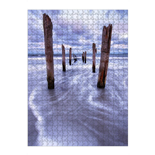 artboxONE Puzzle "Holzpfosten am Ostseestrand" artboxONE - Natur,Reise / Strand und Meer