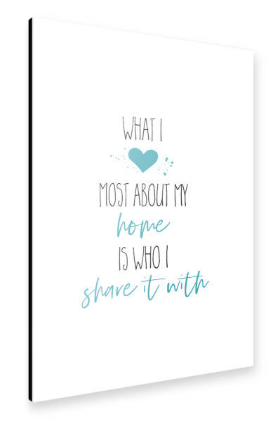 Alu-Dibond "Mein Zuhause" 30x20 cm artboxONE