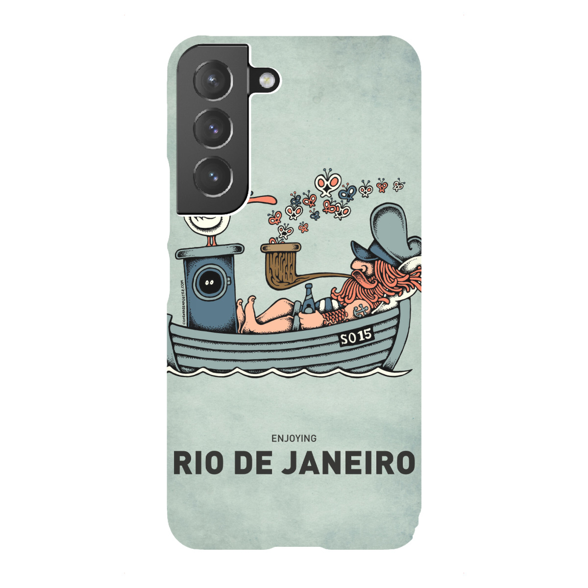 "Rio De Janeiro Butterfly Ship"für Samsung Galaxy - Premium-Case Handyhülle artboxONE