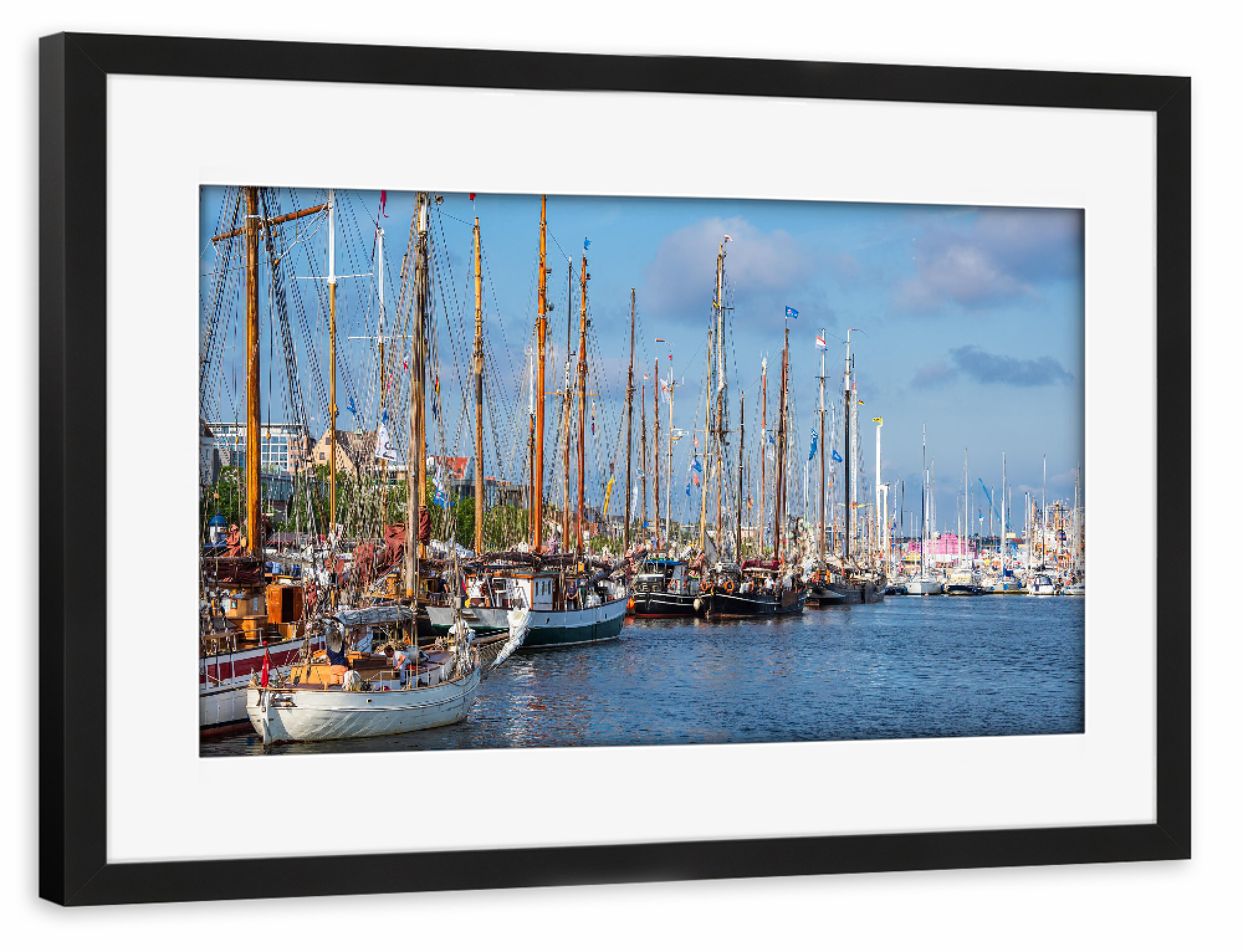 Poster mit Rahmen schwarz "Segelschiffe" artboxONE - Städte,Natur,Reise