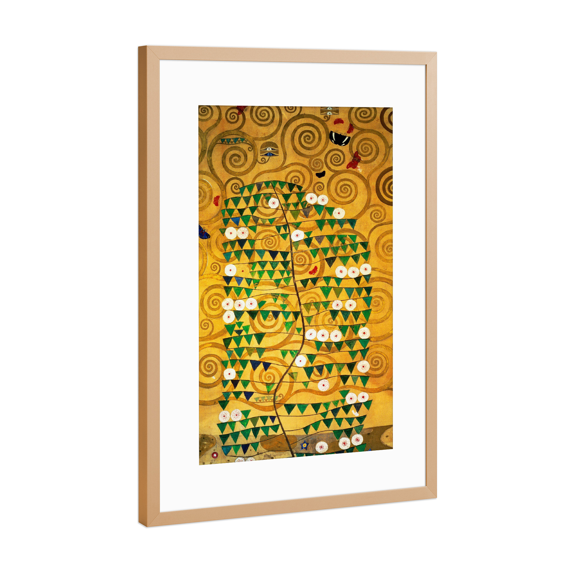 Poster mit Rahmen Kupfer "Der Lebensbaum von Klimt" artboxONE - Natur,Abstrakt,Geometrie