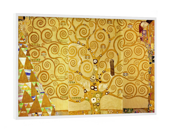Poster mit weißem Rahmen "Stoclet-Fries Lebensbaum" artboxONE - Natur,Abstrakt,Menschen