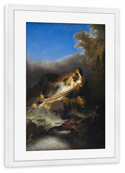 Poster mit Rahmen weiß "Die Entführung der Proserpina" artboxONE - Natur,Menschen