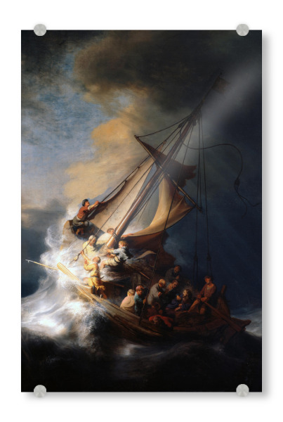 Acrylglasbild "Der Sturm auf dem See Genezareth" artboxONE - Reise,Menschen,Reise / Strand und Meer