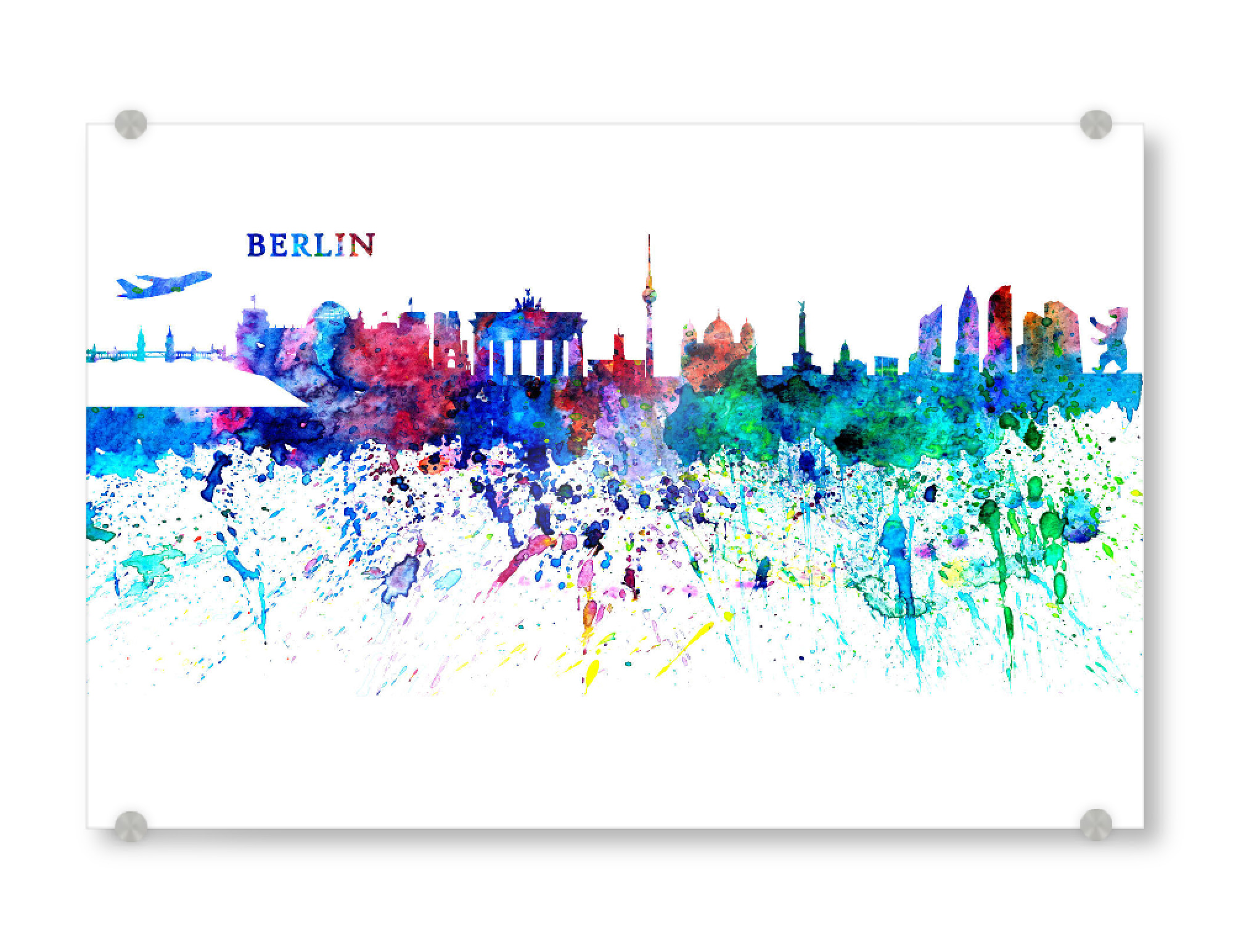 Acrylglasbild "Berlin Skyline Silhouette" artboxONE - Städte,Städte / Berlin,Reise,Architektur