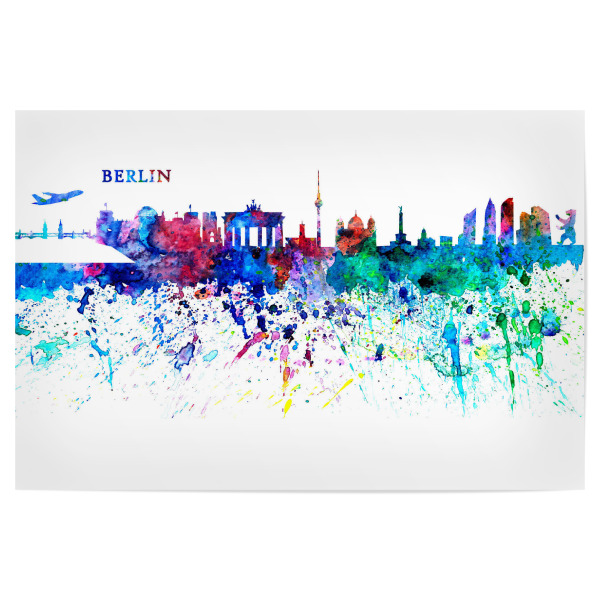 Poster 30x20 cm "Berlin Skyline Silhouette" artboxONE - Städte,Städte / Berlin,Reise,Architektur