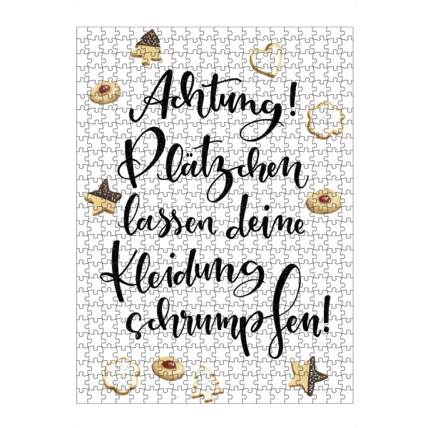 Puzzle Ravensburger "Achtung!" artboxONE - Typografie,Essen & Trinken,Weihnachten,Lustig
