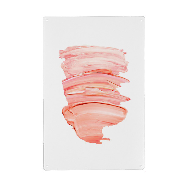 Metall Poster "Let's Paint in Pink" artboxONE - Abstrakt