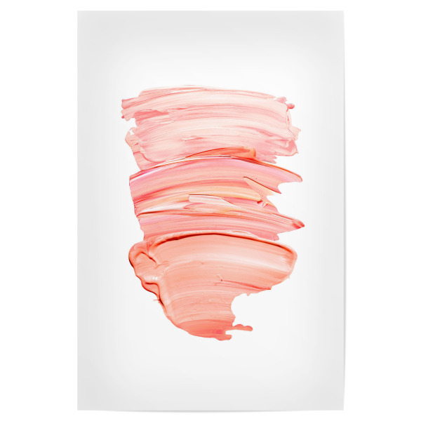 Poster "Let's Paint in Pink" artboxONE - Abstrakt - Abstract,Modern,Minimal,Contemporary,Brush,Strokes,Boho,Nursery,Kids,Baby,Paint,Simple,Girl,Girls