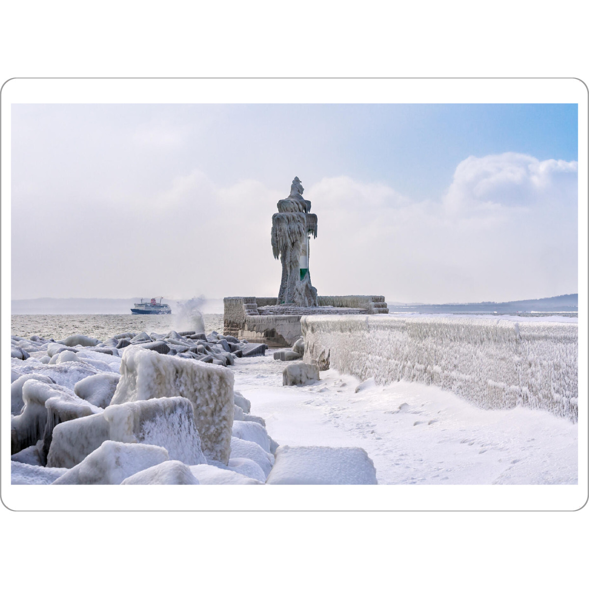 Tischset "Mole von Sassnitz im Winter" artboxONE - Natur,Reise,Architektur,Reise / Strand und Meer