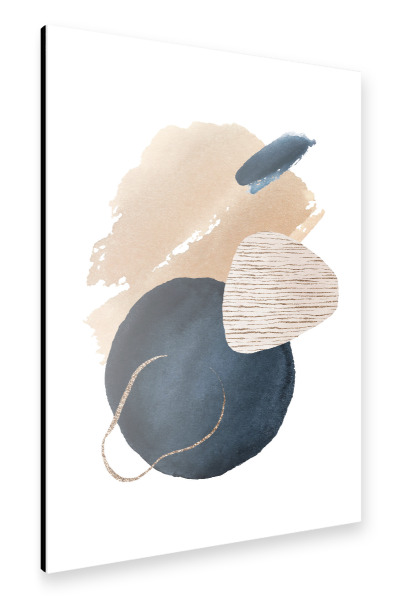 Alu-Dibond "Watercolor Abstract Shapes" 30x20 cm artboxONE