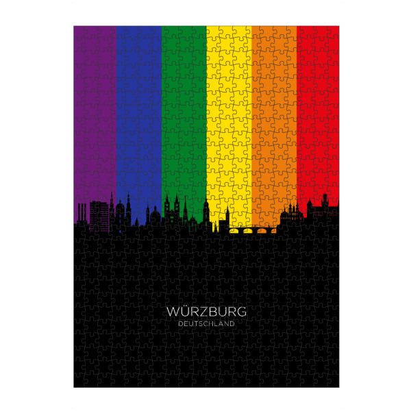 Puzzle Ravensburger "Würzburg Germany Skyline Pride" artboxONE - Städte
