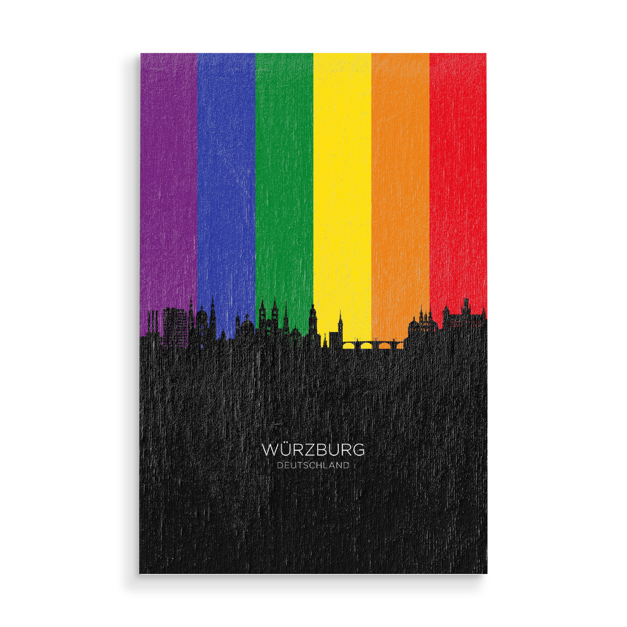 Holzbild "Würzburg Germany Skyline Pride" artboxONE - Städte