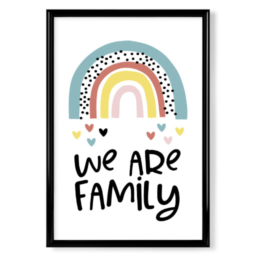 We are family with rainbow