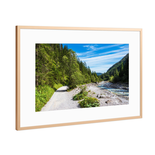 Poster mit Rahmen Kupfer "Wimbachtal bei Ramsau" artboxONE - Natur,Reise