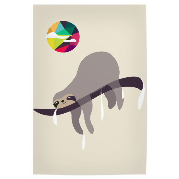 Poster 30x20 cm "Sleeping Beauty.....Sloth" artboxONE - Natur,Für Kinder,Tiere