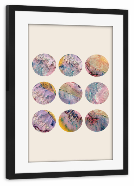 Poster mit Rahmen schwarz "Texture Study" artboxONE - Abstrakt,Geometrie,Marmor