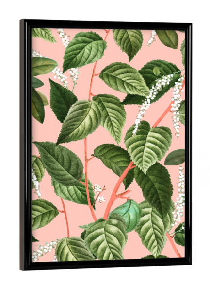 Poster mit schwarzem Rahmen "How Lovely Is the Silence" artboxONE - Natur,Floral