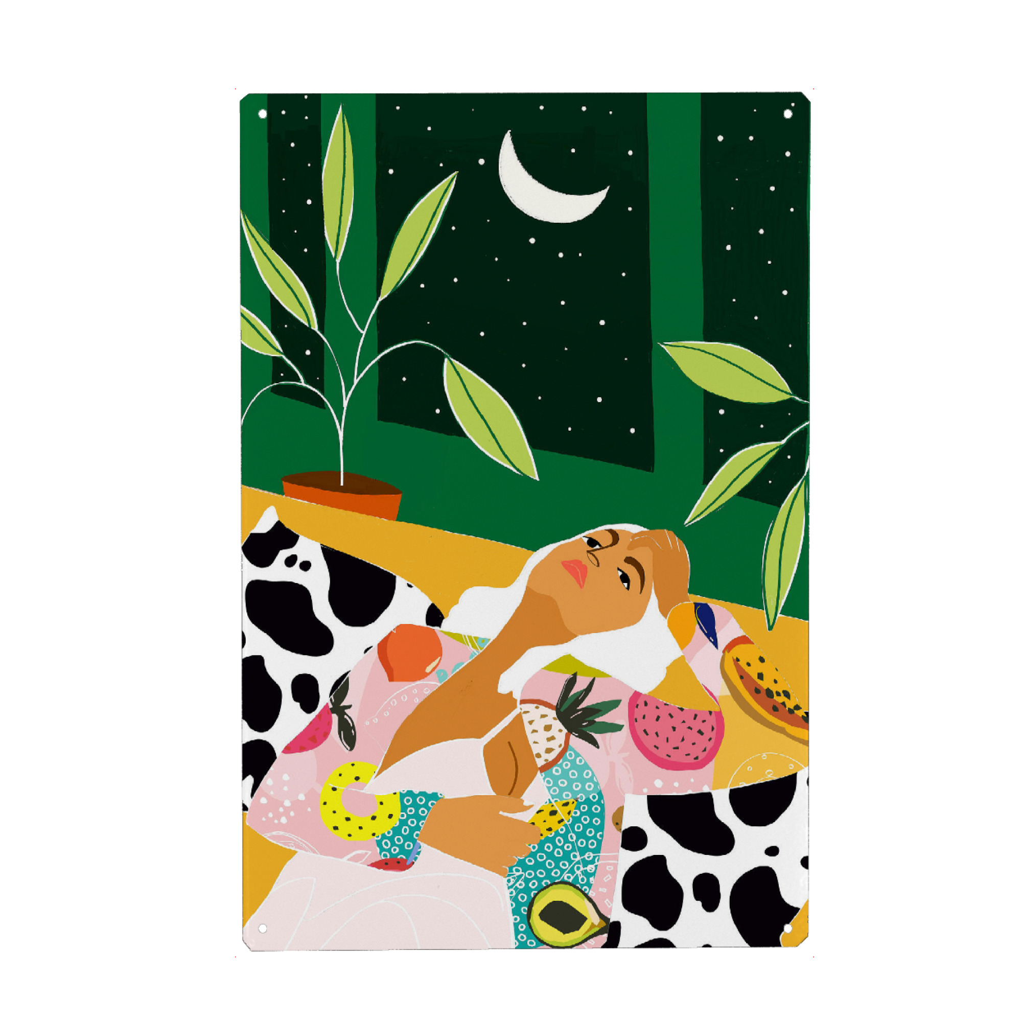Metall Poster "Moon Lover" artboxONE - Natur,Menschen