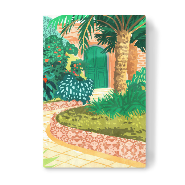 Leinwandbild "The House With The Green Door" artboxONE - Natur