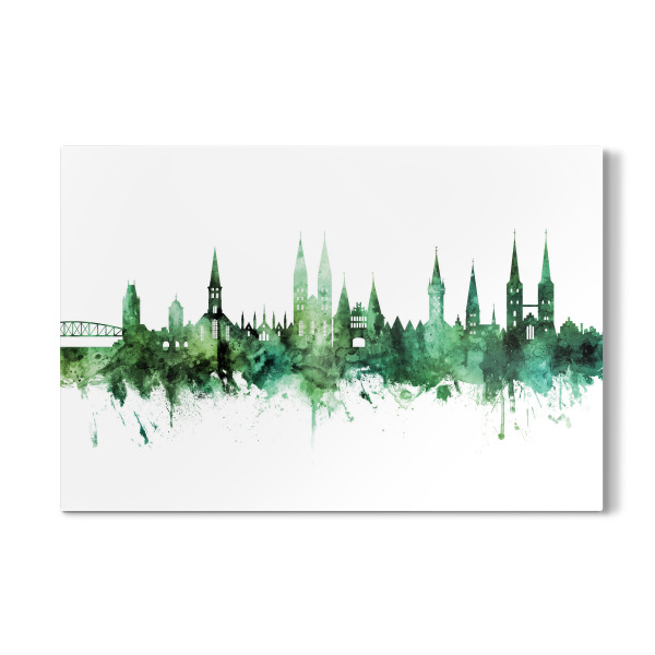 Galerie-Print "Lubeck Germany Skyline Green" 30x20 cm artboxONE