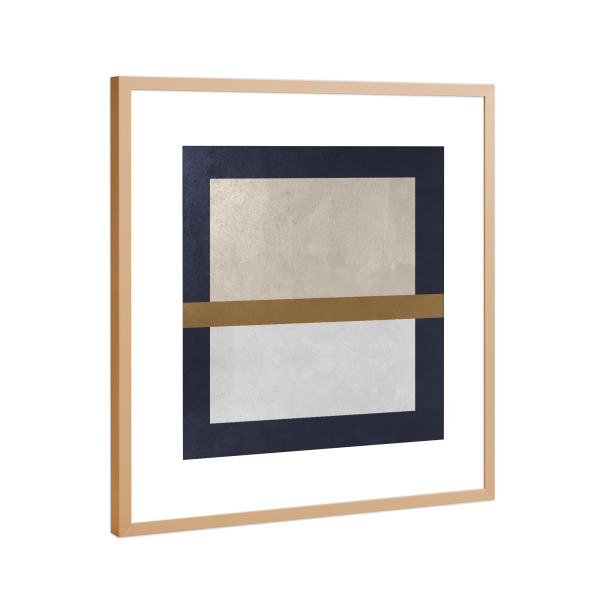 Poster mit Rahmen Kupfer "Tropisch Geometrisch D" artboxONE - Abstrakt,Geometrie - Geometrie,Geometry,Abstract,Abstrakt,Cube,Quadrat,Formen