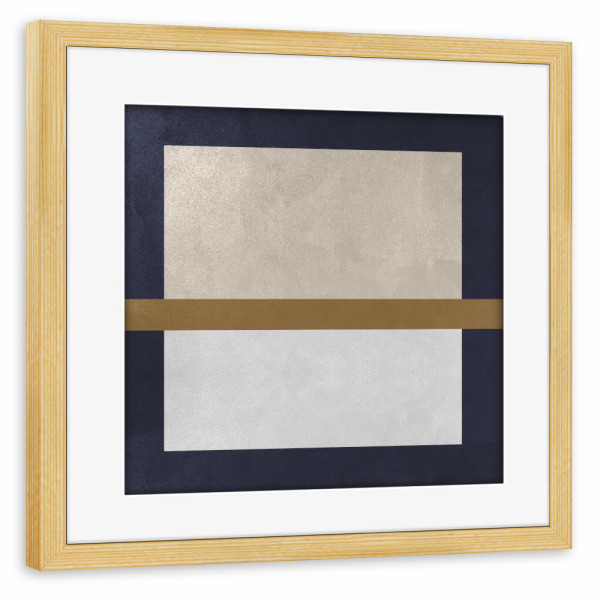 Poster mit Rahmen kiefer "Tropisch Geometrisch D" artboxONE - Abstrakt,Geometrie - Geometrie,Geometry,Abstract,Abstrakt,Cube,Quadrat,Formen