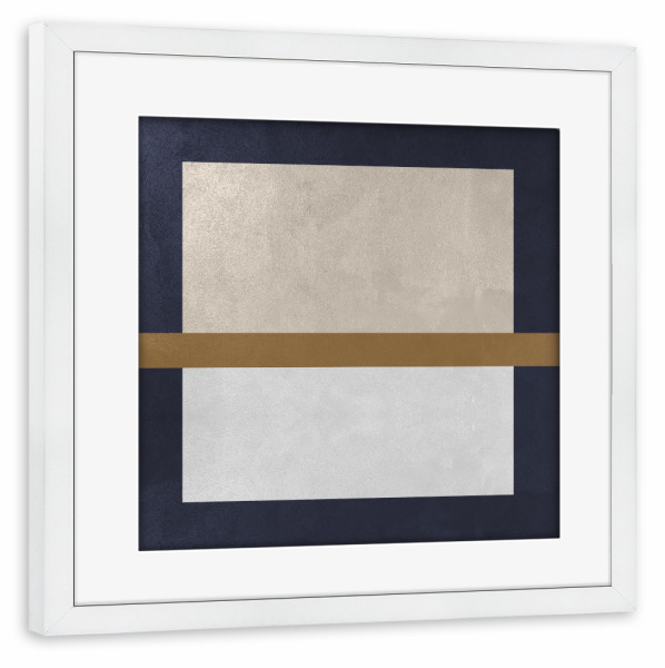 Poster mit Rahmen weiß "Tropisch Geometrisch D" artboxONE - Abstrakt,Geometrie - Geometrie,Geometry,Abstract,Abstrakt,Cube,Quadrat,Formen