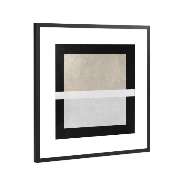 Poster mit Rahmen Schwarz (Metallic) "Tropische Geometrie" artboxONE - Abstrakt,Geometrie