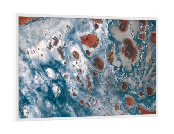 Poster mit weißem Rahmen "Lake Mackay, Australia" artboxONE - Natur,Abstrakt