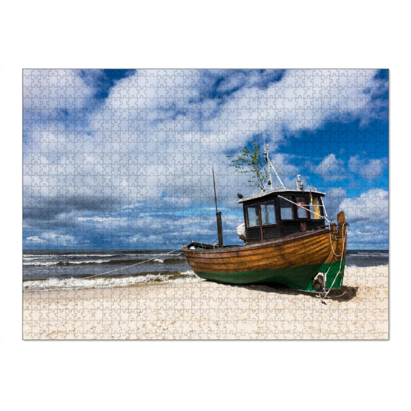 Puzzle Ravensburger "Fischerboot am Strand" artboxONE - Natur,Reise / Strand und Meer