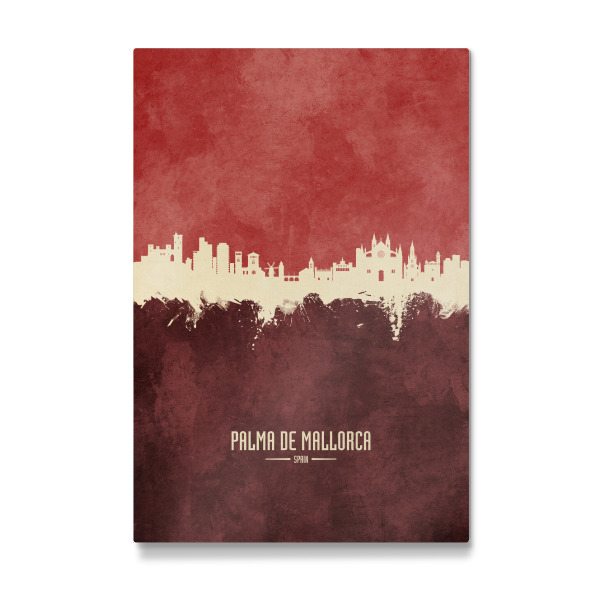 Galerie-Print "Palma de Mallorca Skyline Dark Red" 30x20 cm artboxONE