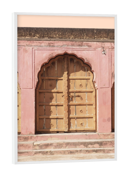 Poster mit weißem Rahmen "India Gate" artboxONE - Reise,Geometrie,Reise / Asien,Reise / Länder,Städte / Weitere