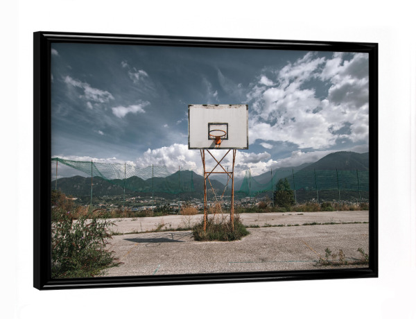 Poster mit schwarzem Rahmen "The Old Game View" artboxONE - Architektur,Sport