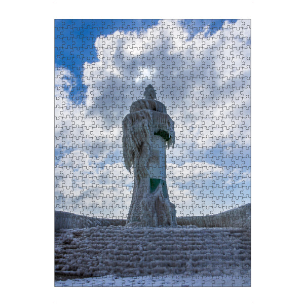 Puzzle Ravensburger "Leuchtturm von Sassnitz im Winter" artboxONE - Natur,Reise,Architektur,Reise / Strand und Meer
