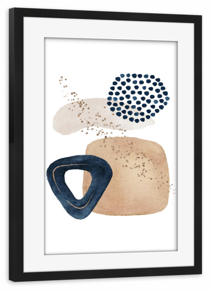 Poster mit Rahmen schwarz "Abstract Shape" artboxONE - Abstrakt,Geometrie