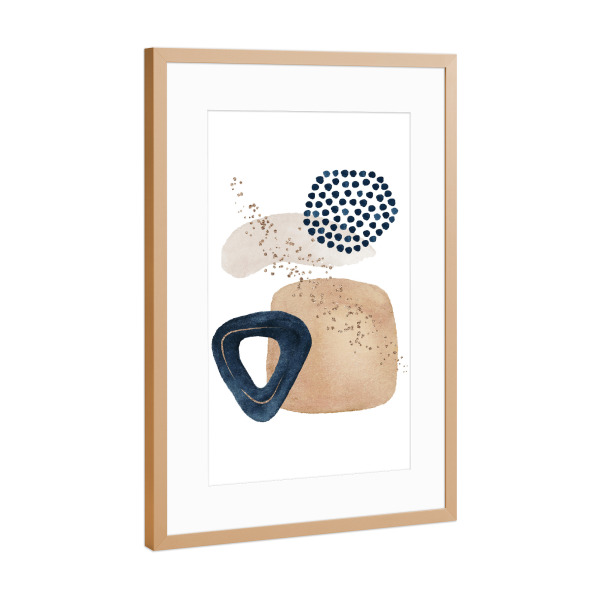 Poster mit Rahmen Kupfer "Abstract Shape" artboxONE - Abstrakt,Geometrie