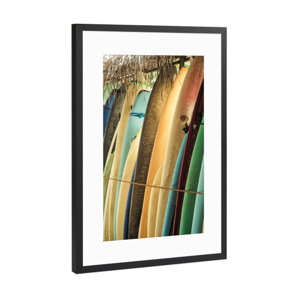 Poster mit Rahmen Schwarz (Metallic) "Ceylone Sliders" artboxONE - Reise,Abstrakt,Sport