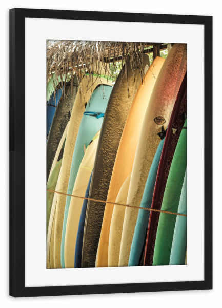 Poster mit Rahmen schwarz "Ceylone Sliders" artboxONE - Reise,Abstrakt,Sport