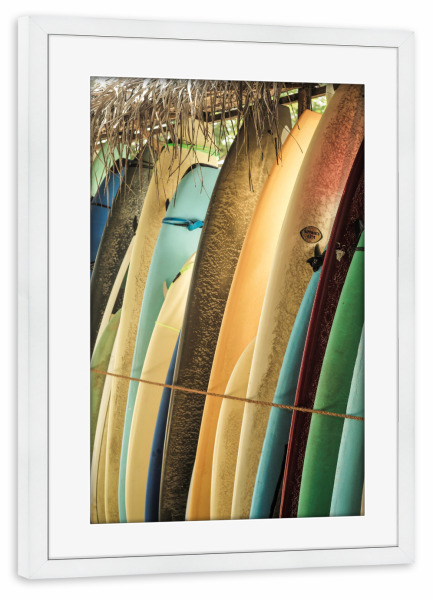 Poster mit Rahmen weiß "Ceylone Sliders" artboxONE - Reise,Abstrakt,Sport