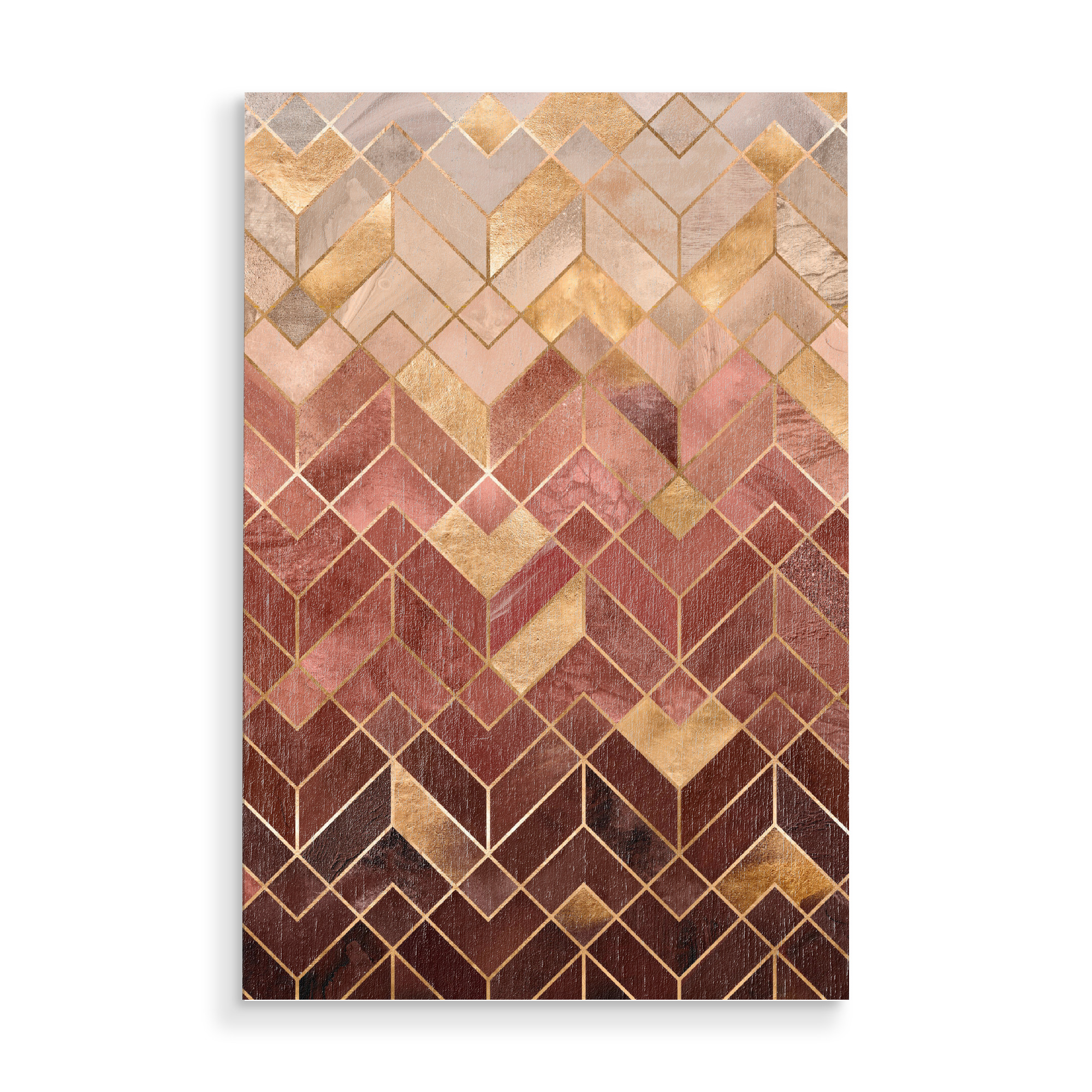 Holzbild "Terracotta Geometric" artboxONE - Abstrakt,Geometrie