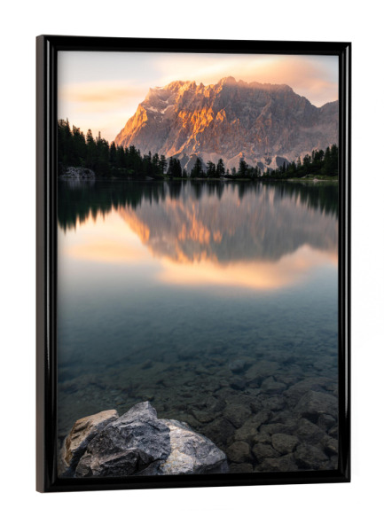 Poster mit schwarzem Rahmen "Zugspitze" artboxONE - Natur,Reise