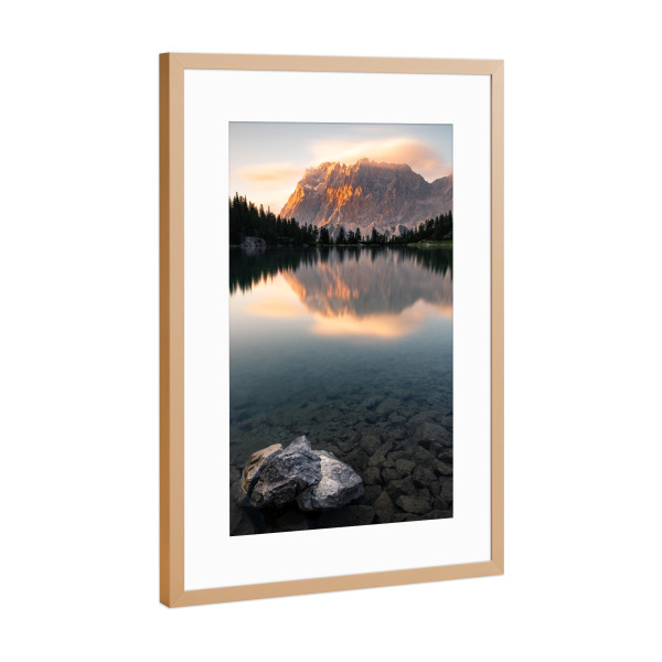 Poster mit Rahmen Kupfer "Zugspitze" artboxONE - Natur,Reise